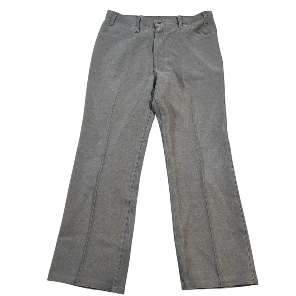 Vtg 60's 70's Levi's BROWN‎ Dacron Pants USA FITS 35x29